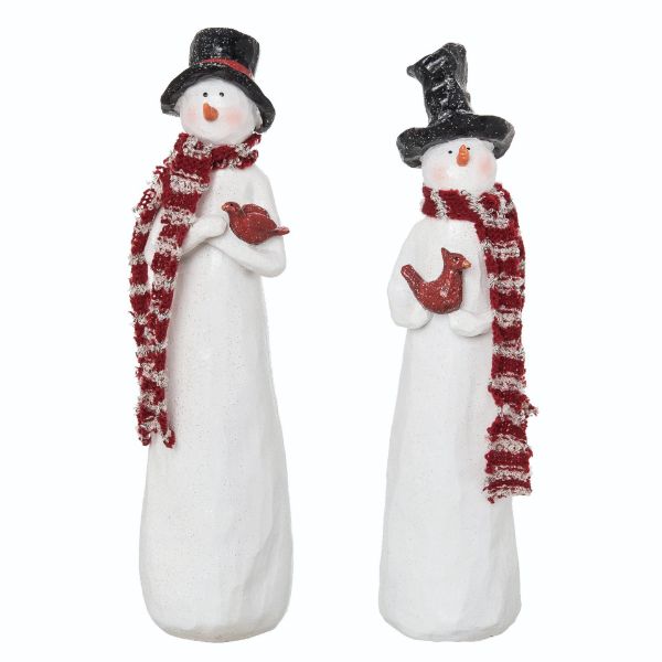 Christmas Snowman Figurine Resin Snowman Miniature Mini Snowman Figurine