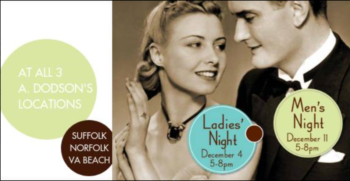 Save 25% at Ladies Night December 4th - A. Dodson's