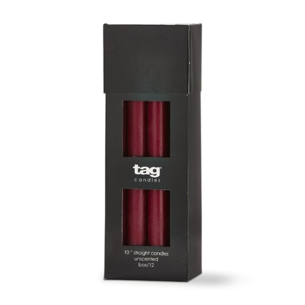 color studio 10" straight candle - wine