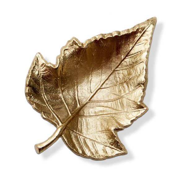 Antique Gold Maple Leaf Dish