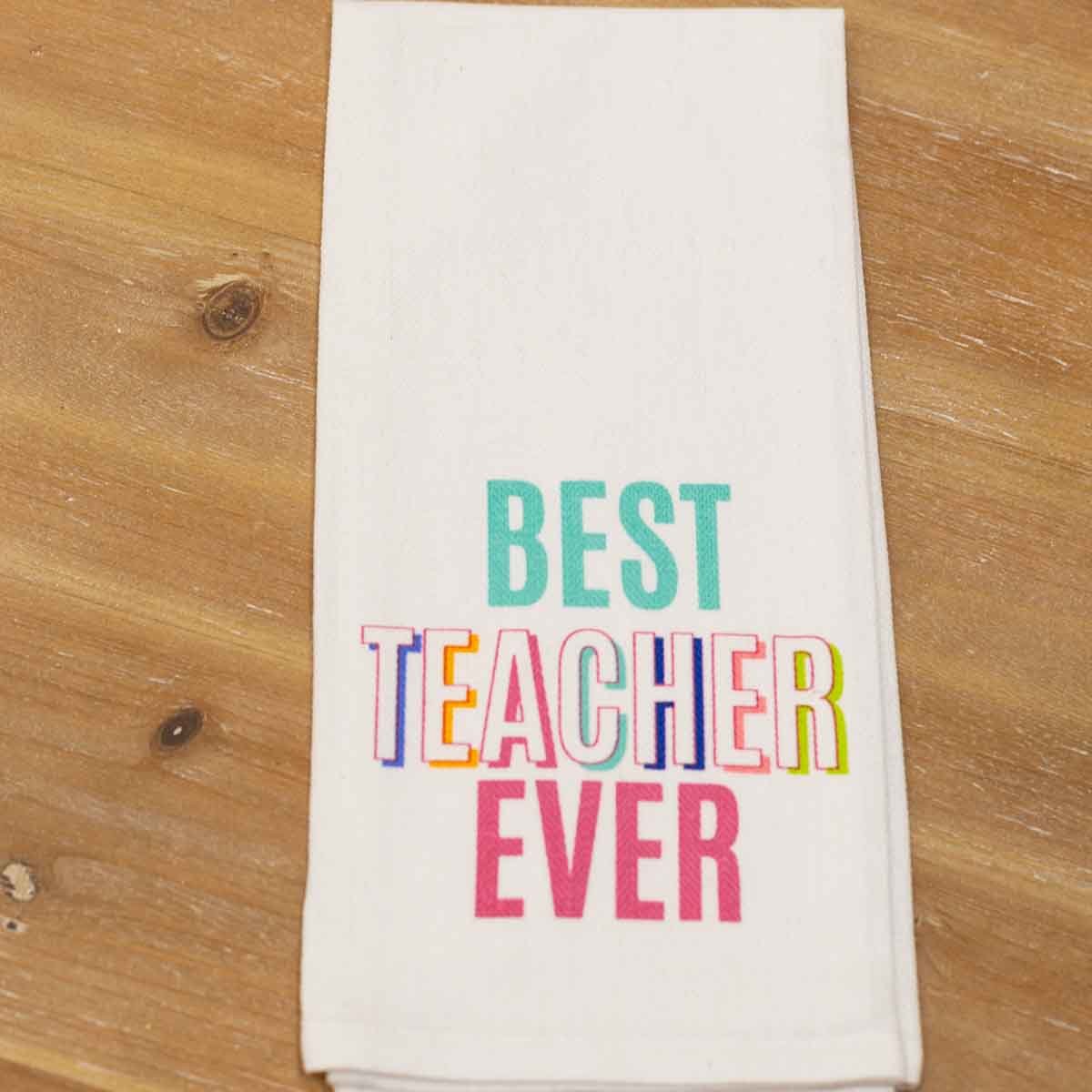 Best Teacher Ever Hand Towel - A. Dodson's