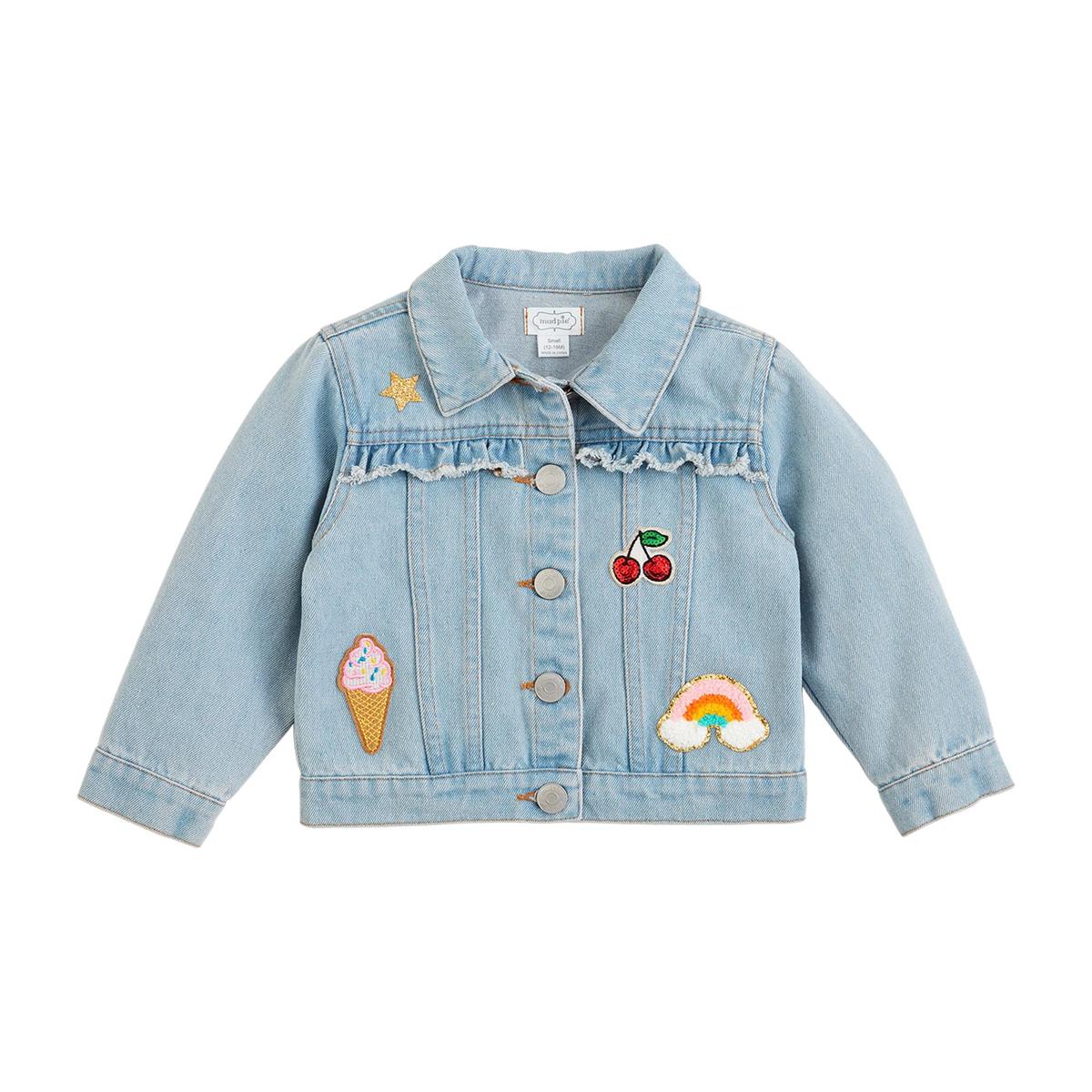 Denim Ruffle Patch Jacket BY MUD PIE - A. Dodson's