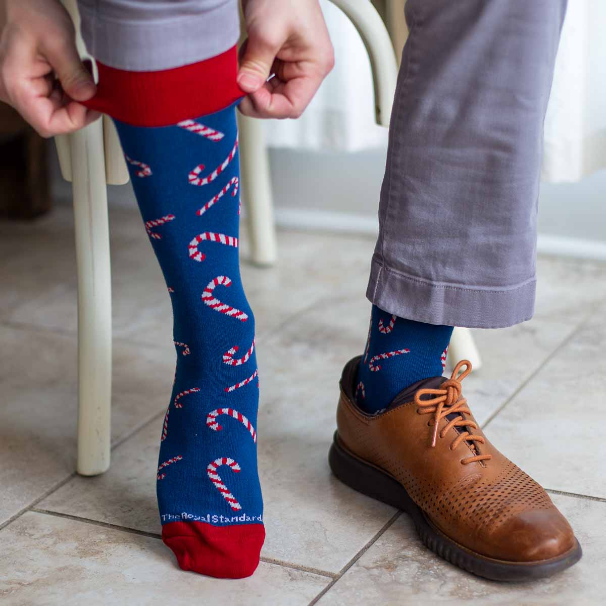 Men's Candy Cane Lane Socks - A. Dodson's