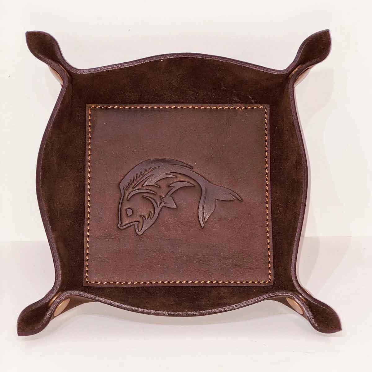 Fish Leather Embossed Valet Tray - A. Dodson's