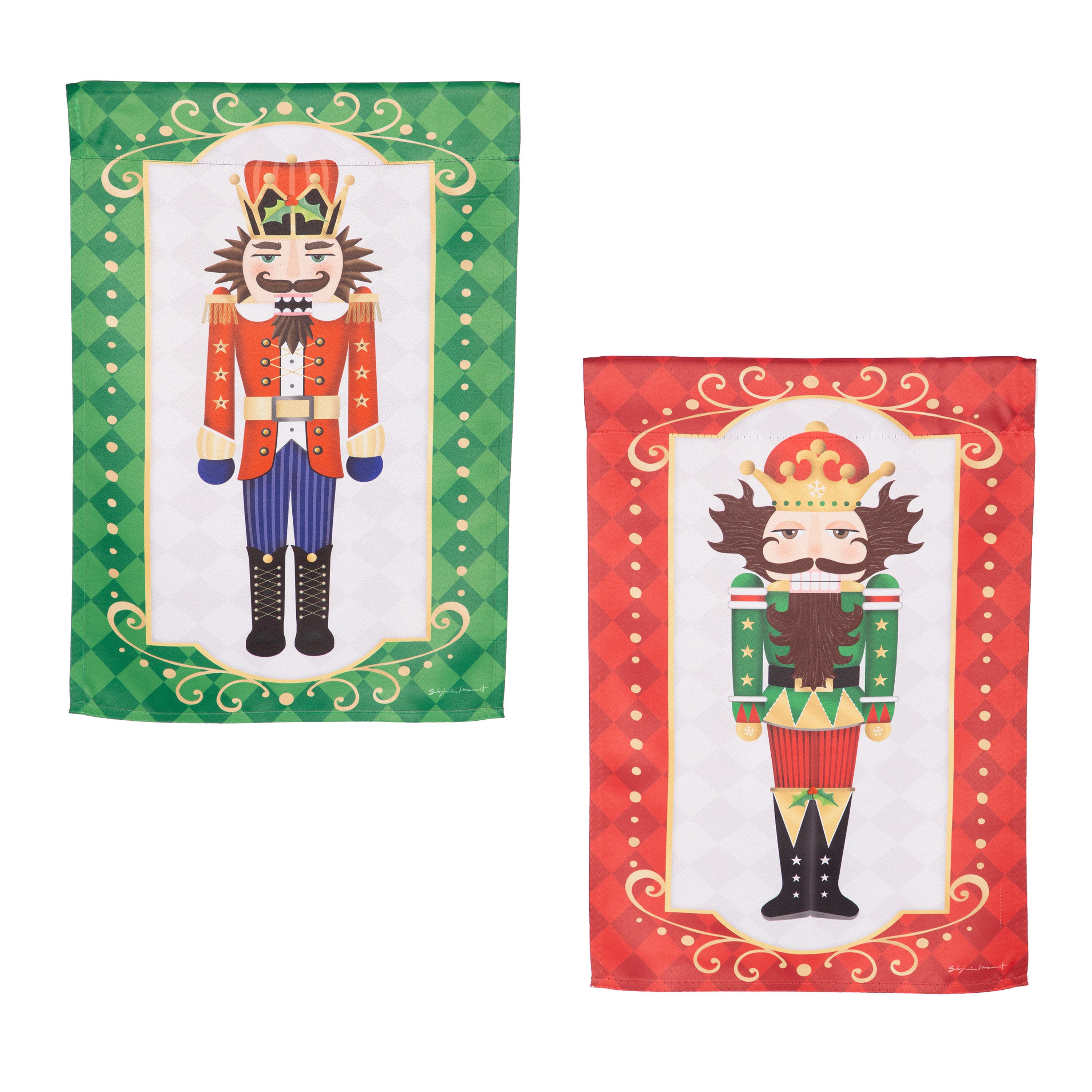 Nutcracker Reversible Suede Garden Flag