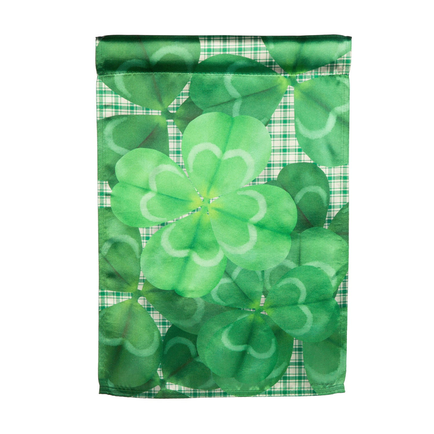 Lucky Clover Lustre Garden Flag - A. Dodson's