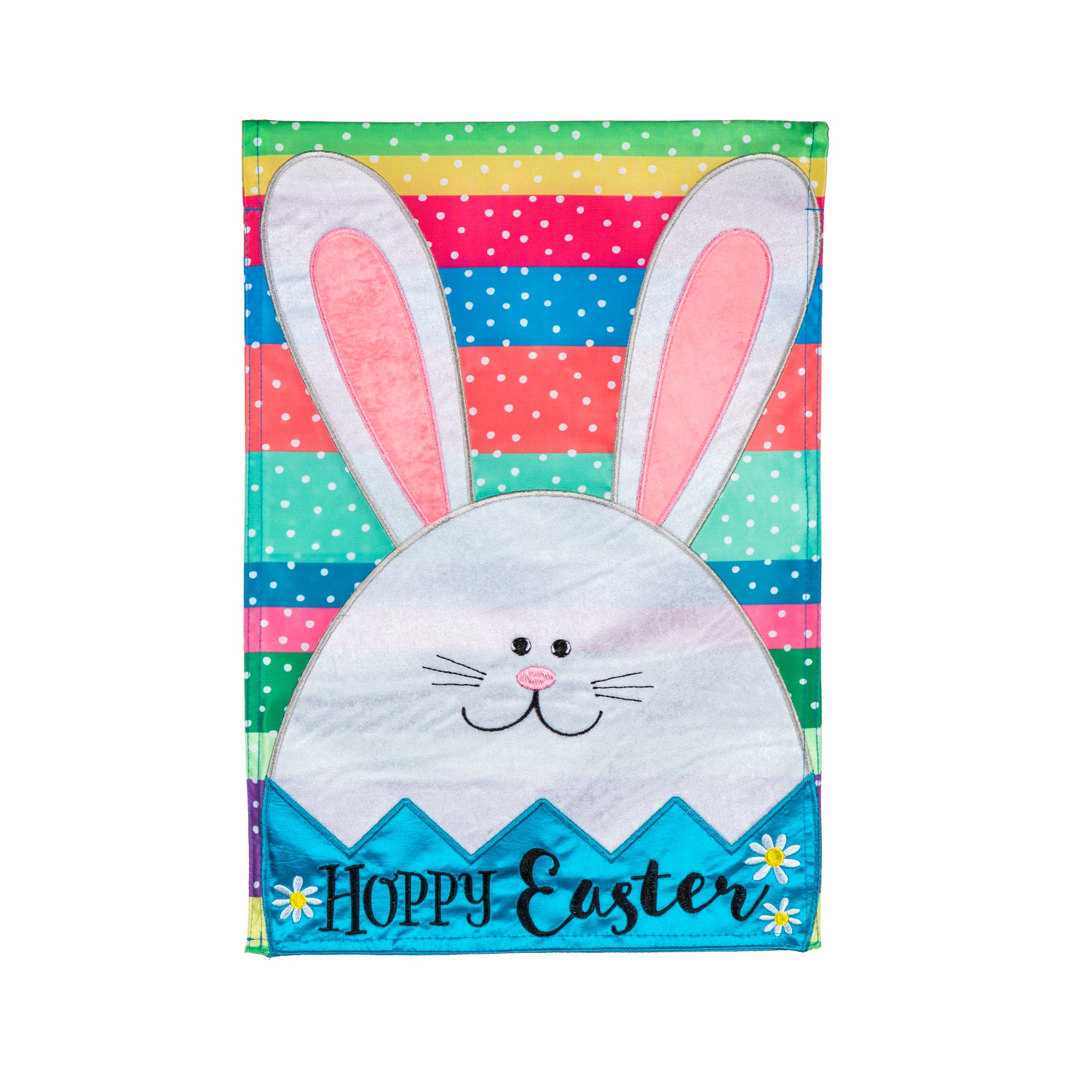 Easter Egg Bunny Applique Garden Flag - A. Dodson's