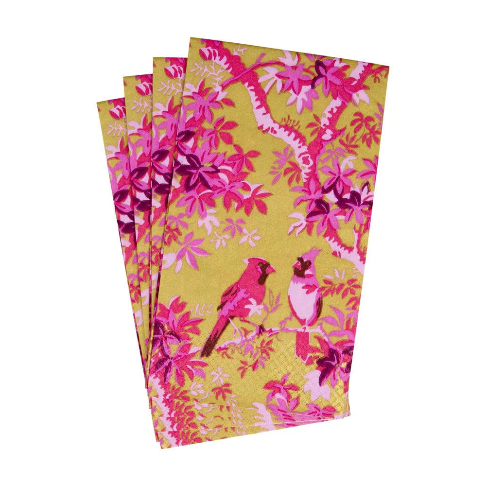 SCENIC SONGBIRDS ROSE/GOLD - GUEST TOWEL