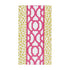 KNOTS AND SPOTS GREEN/FUCHSIA - GUEST TOWEL