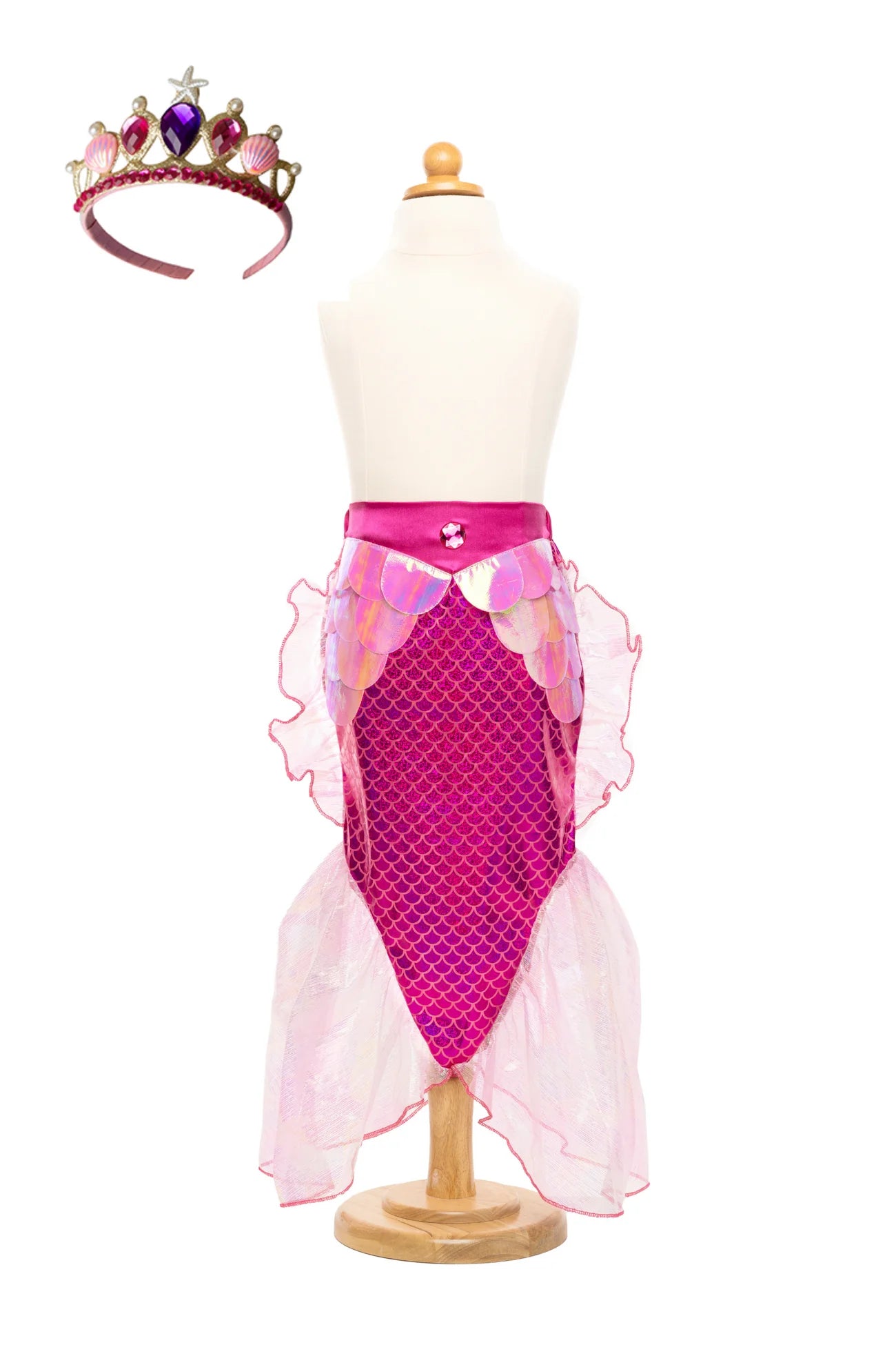 Pink Mermaid Glimmer Skirt Set with Headband - A. Dodson's