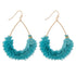 TURQUOISE FRINGE HOOP EARRINGS - A. Dodson's