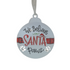 SANTA PAWS METAL ORNAMENT