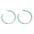 MARBLED GREEN HOOP EARRINGS - A. Dodson's