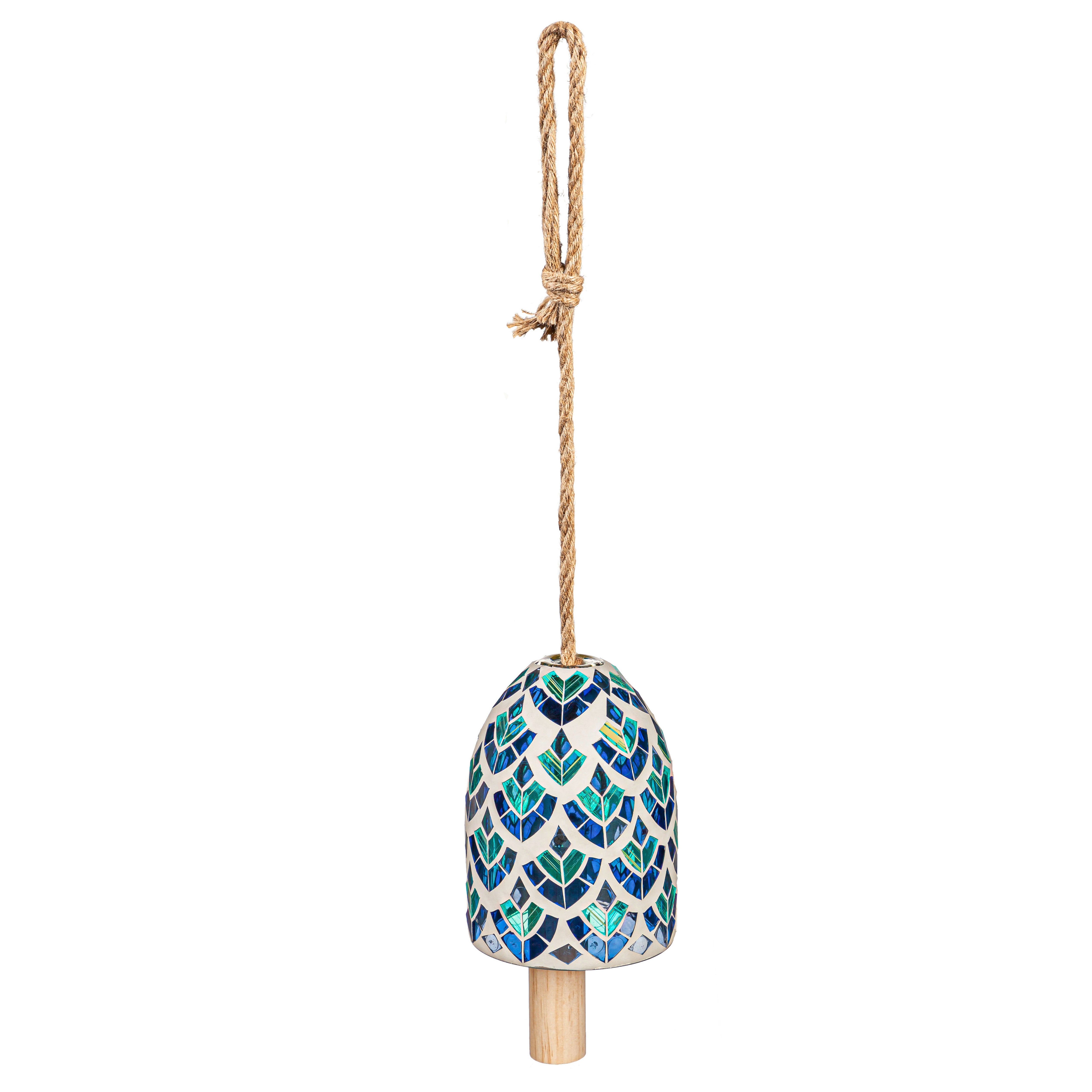 Mosaic Bell Chime, Teal - A. Dodson's