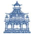 CHINOISERIE TOILE PAGODA - PLACEMAT DIE CUT-SINGLE