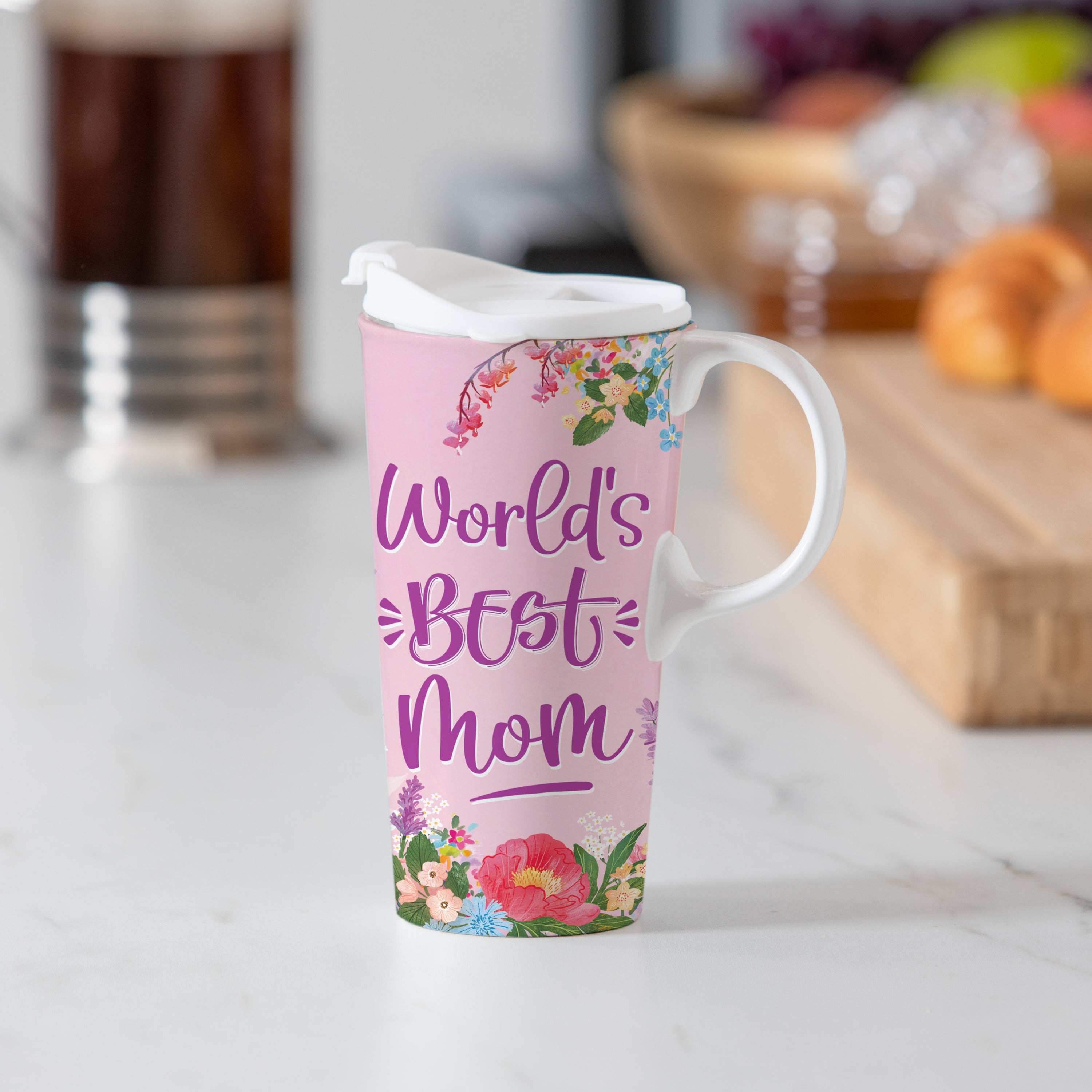 Best Mom Ceramic Perfect Cup, 17oz, Gift Box