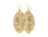 Fanfare Gold Leather Earrings