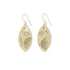 Fanfare Gold Leather Earrings