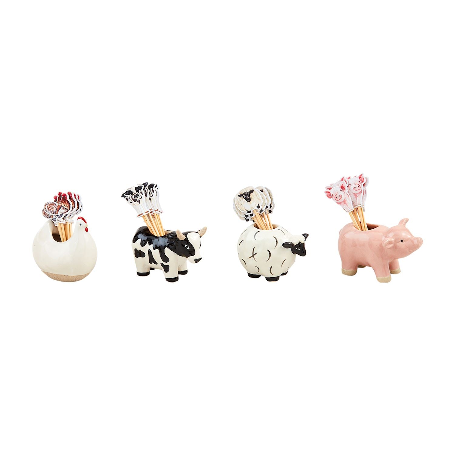 Farm Animal Toothpick Caddy Sets - 4 Styles BY MUD PIE - A. Dodson's