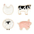 Farm Animal Tidbit Dishes - 4 Styles BY MUD PIE - A. Dodson's