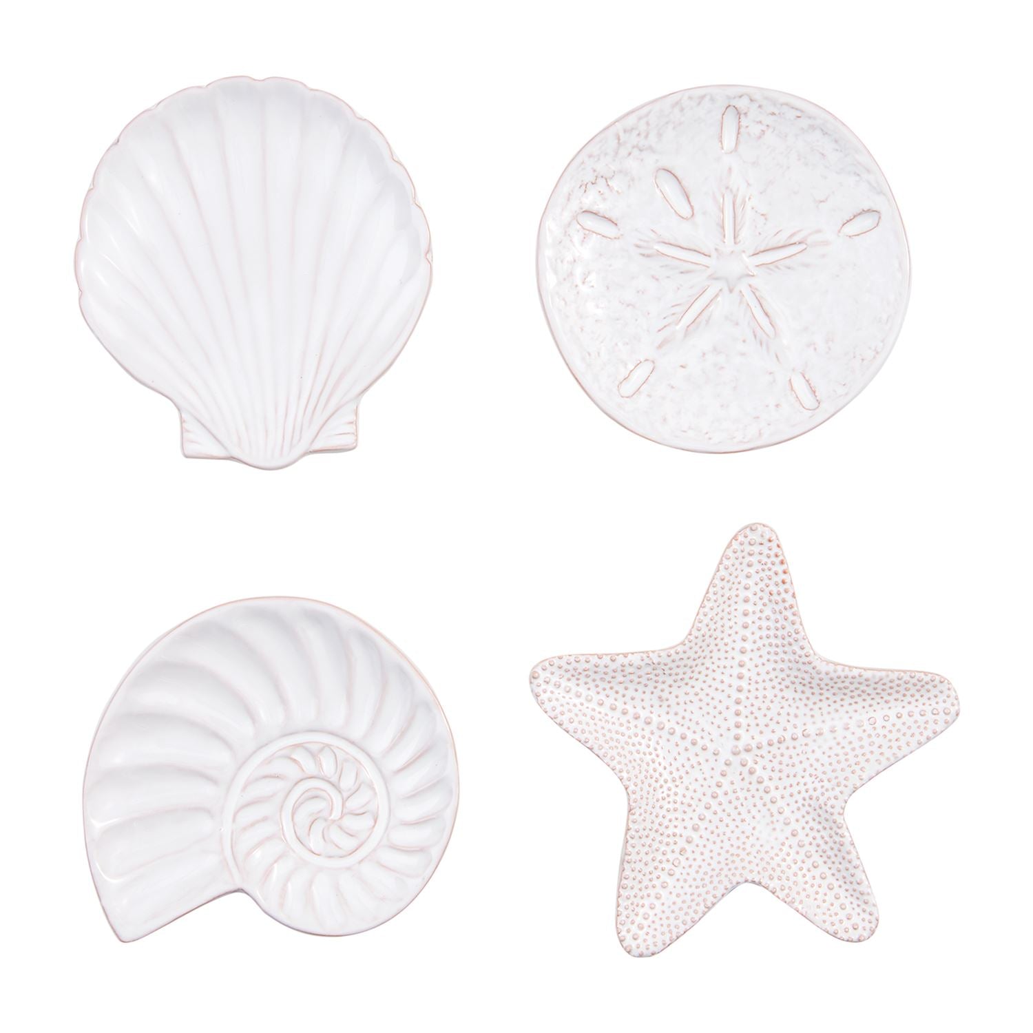 Shell Tidbit Plates - 4 Styles BY MUD PIE - A. Dodson's