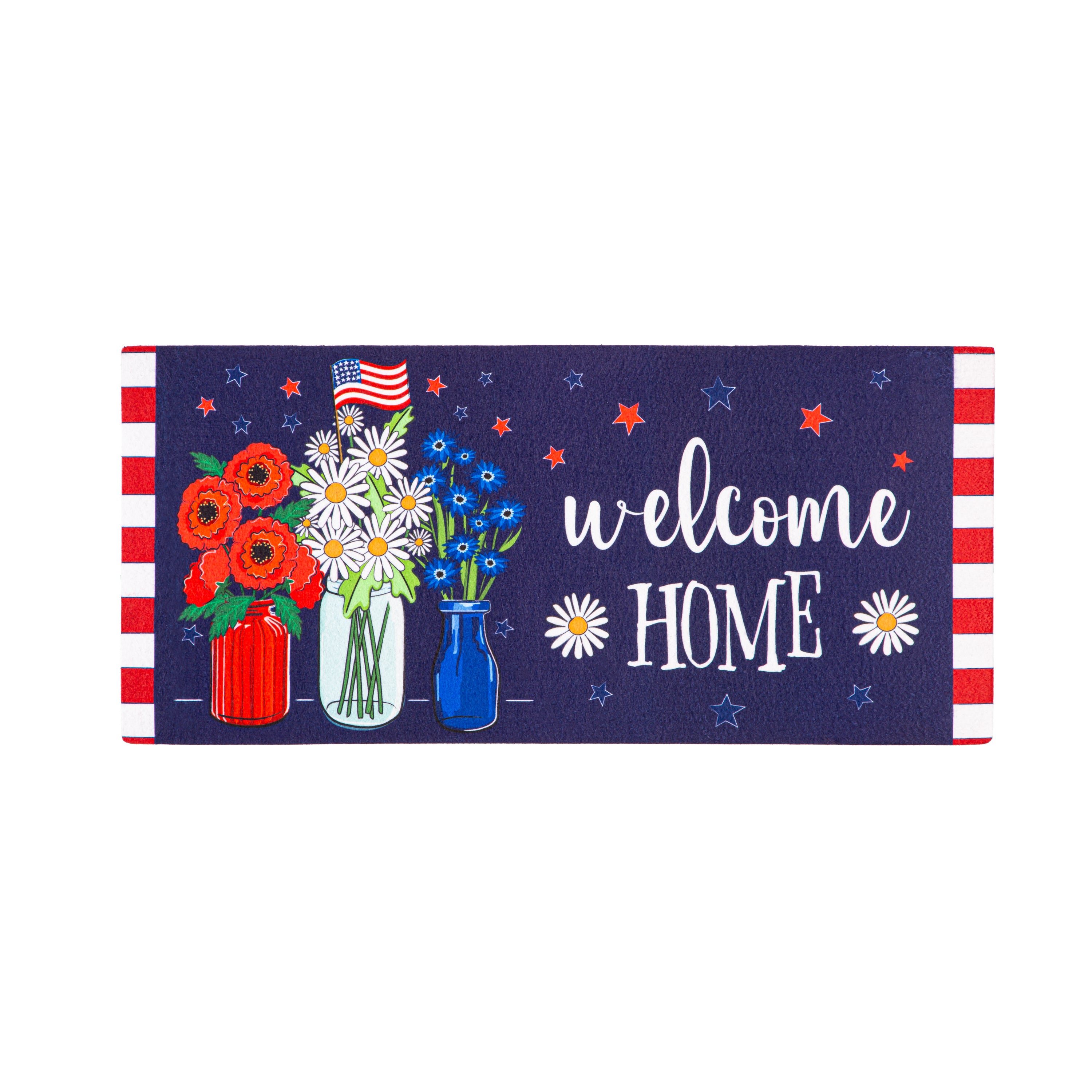 Patriotic Floral Sassafras Switch Mat - A. Dodson's