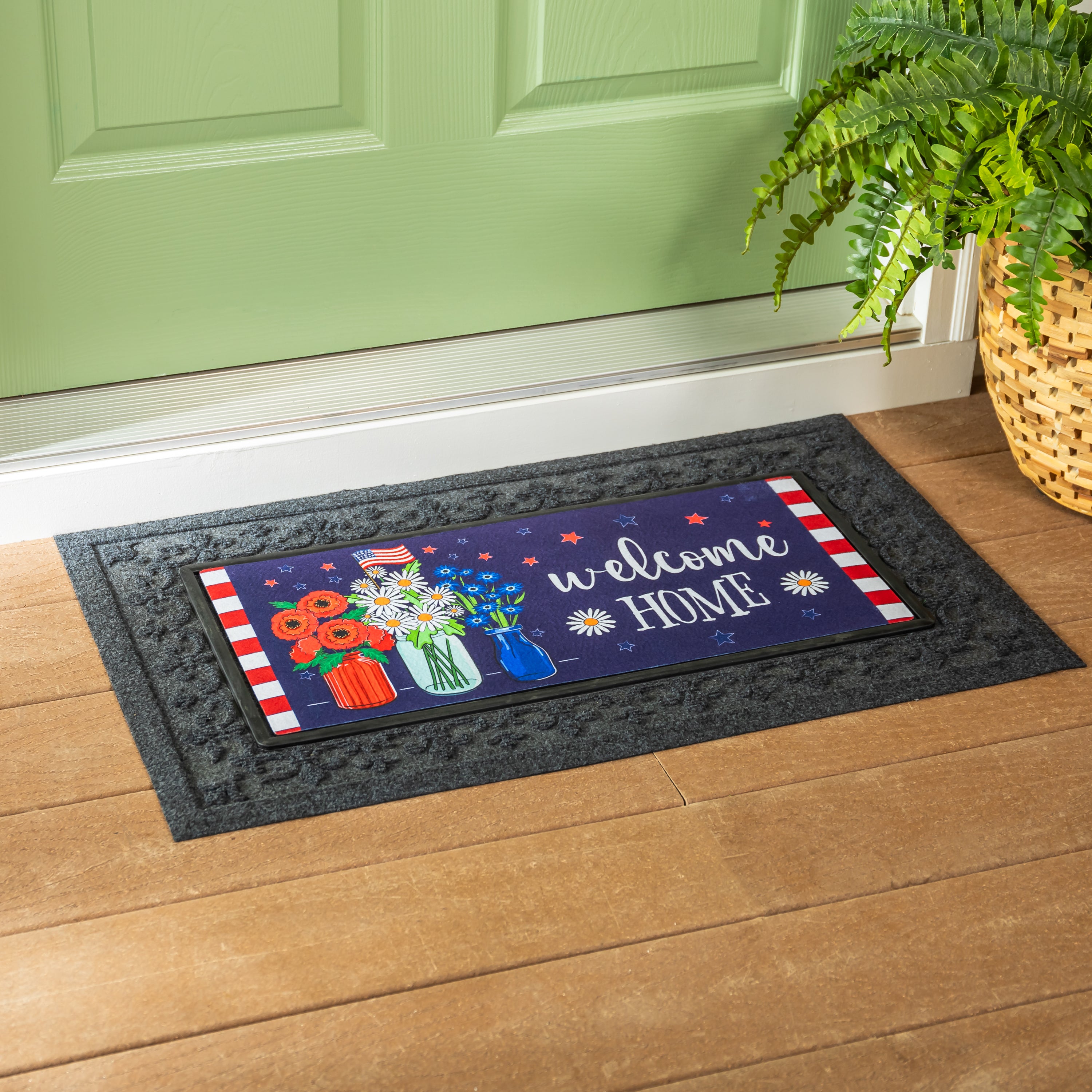 Patriotic Floral Sassafras Switch Mat - A. Dodson's