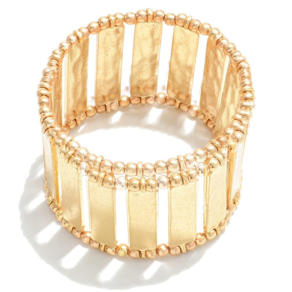 GOLD BAR STRETCH BRACELET - A. Dodson's