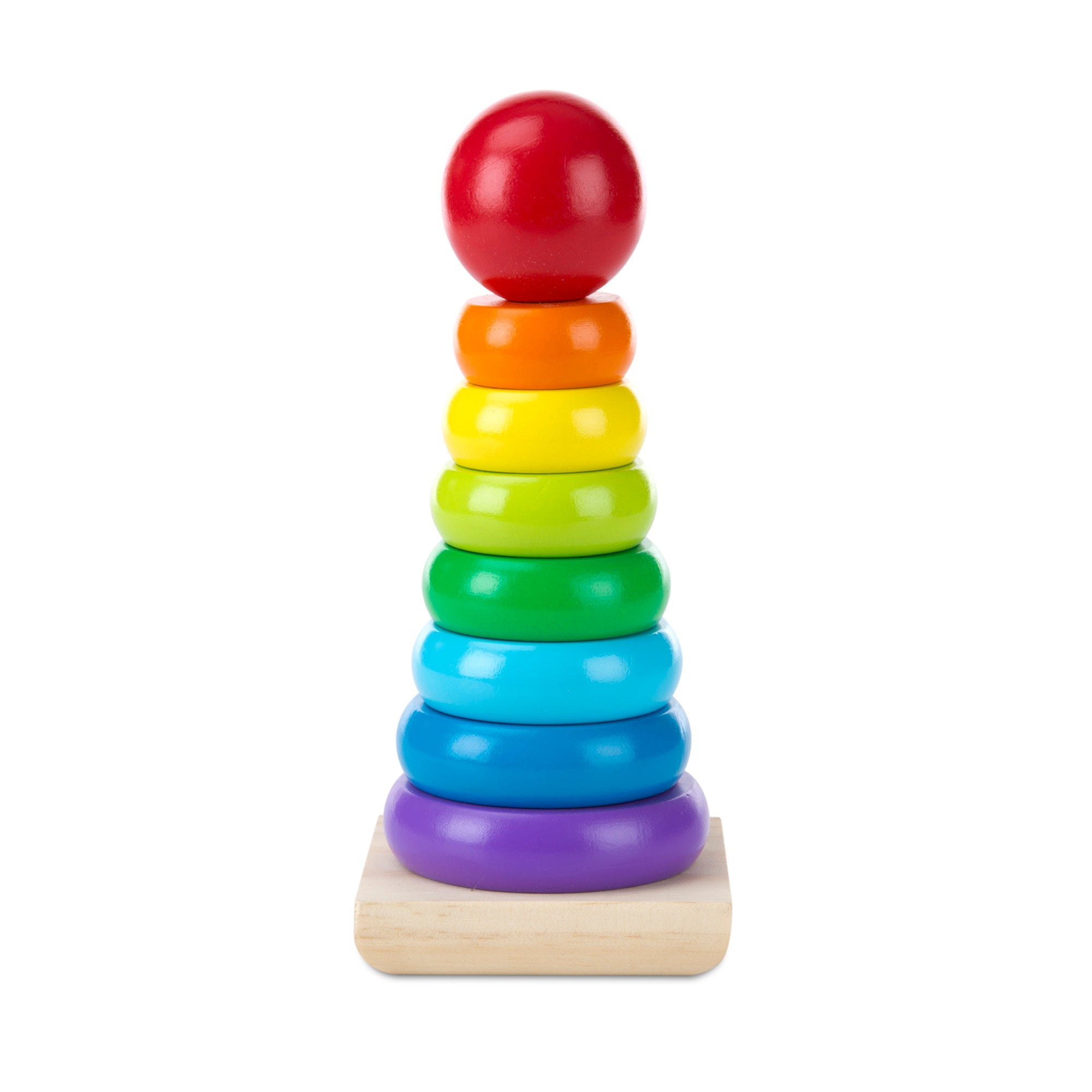 Melissa & Doug Rainbow Stacker Wooden Stacking Rings Educational Toy