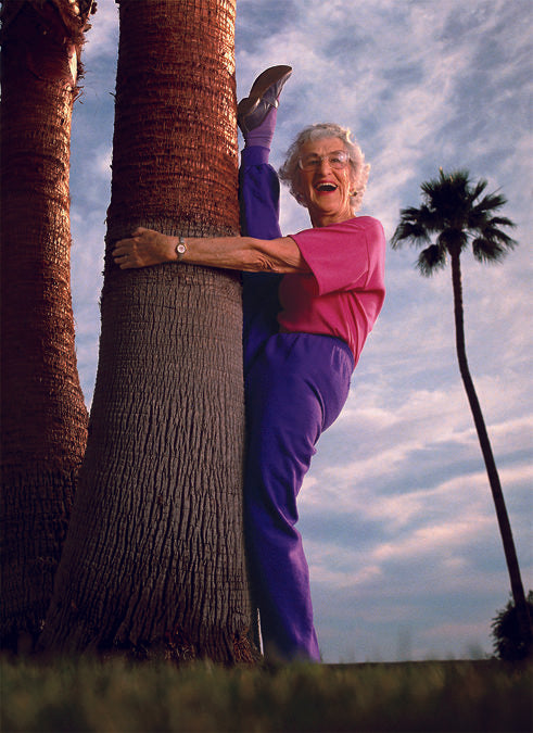 ELDERLY WOMAN W/ LEG UP CARD - A. Dodson's