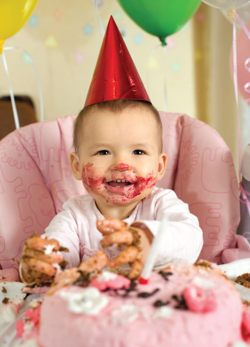 CHILD SMASHING BIRTHDAY CAKE CARD - A. Dodson's