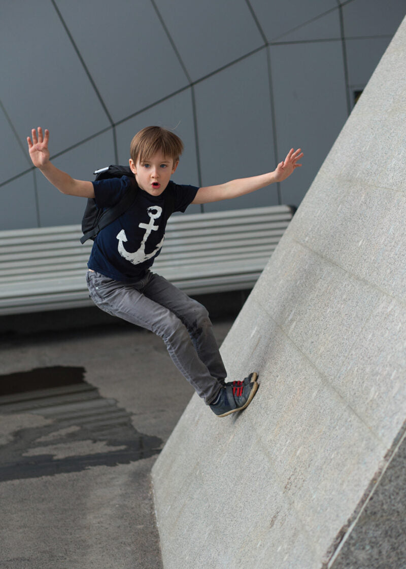 CHILD JUMPING ON WALL CARD - A. Dodson's