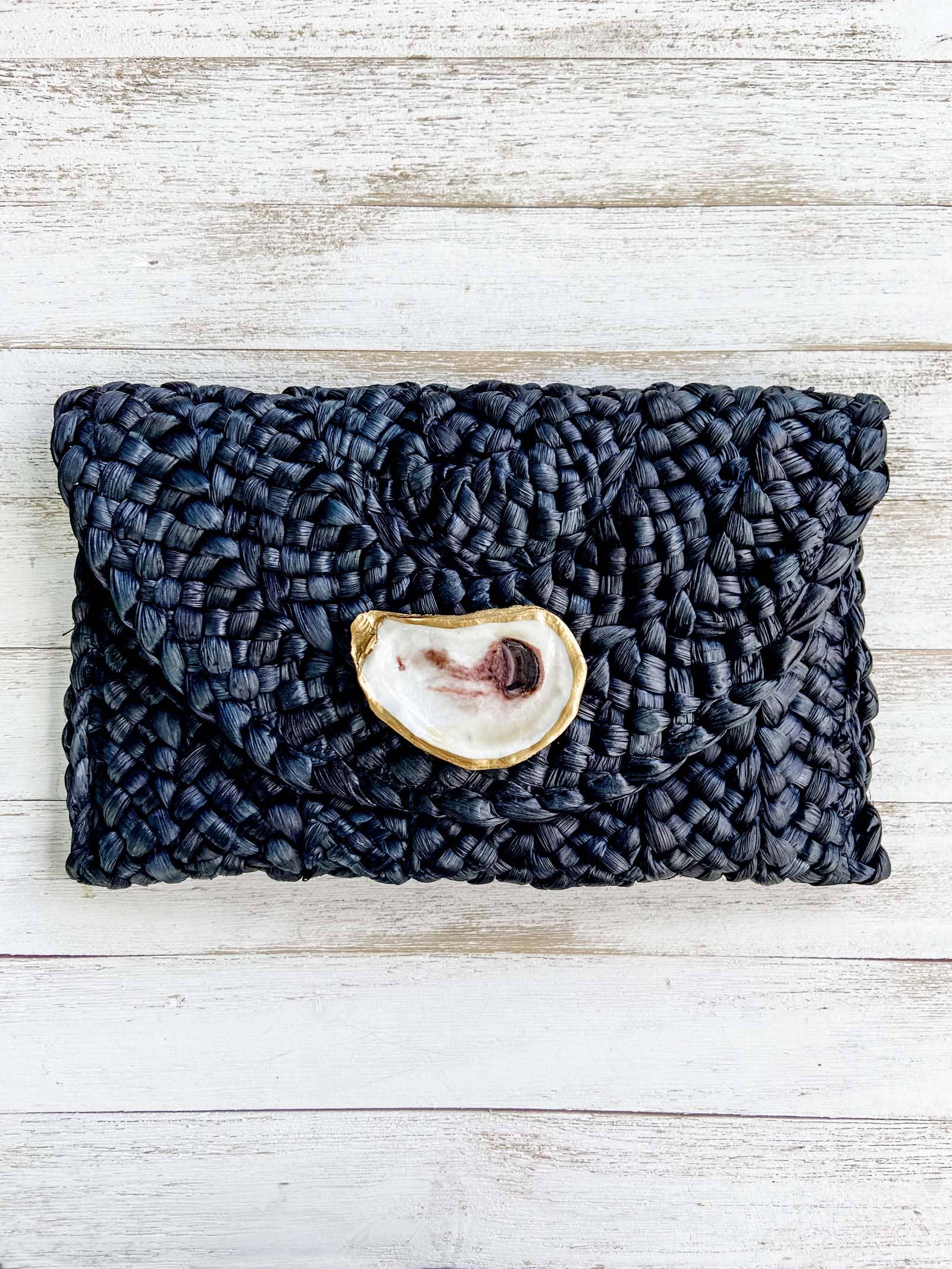 Multi-Colored Oyster Shell Clutch