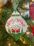 MERRY & BRIGHT TEARDROP ORNAMENT