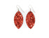 Sparkle in Red Leather Earrings