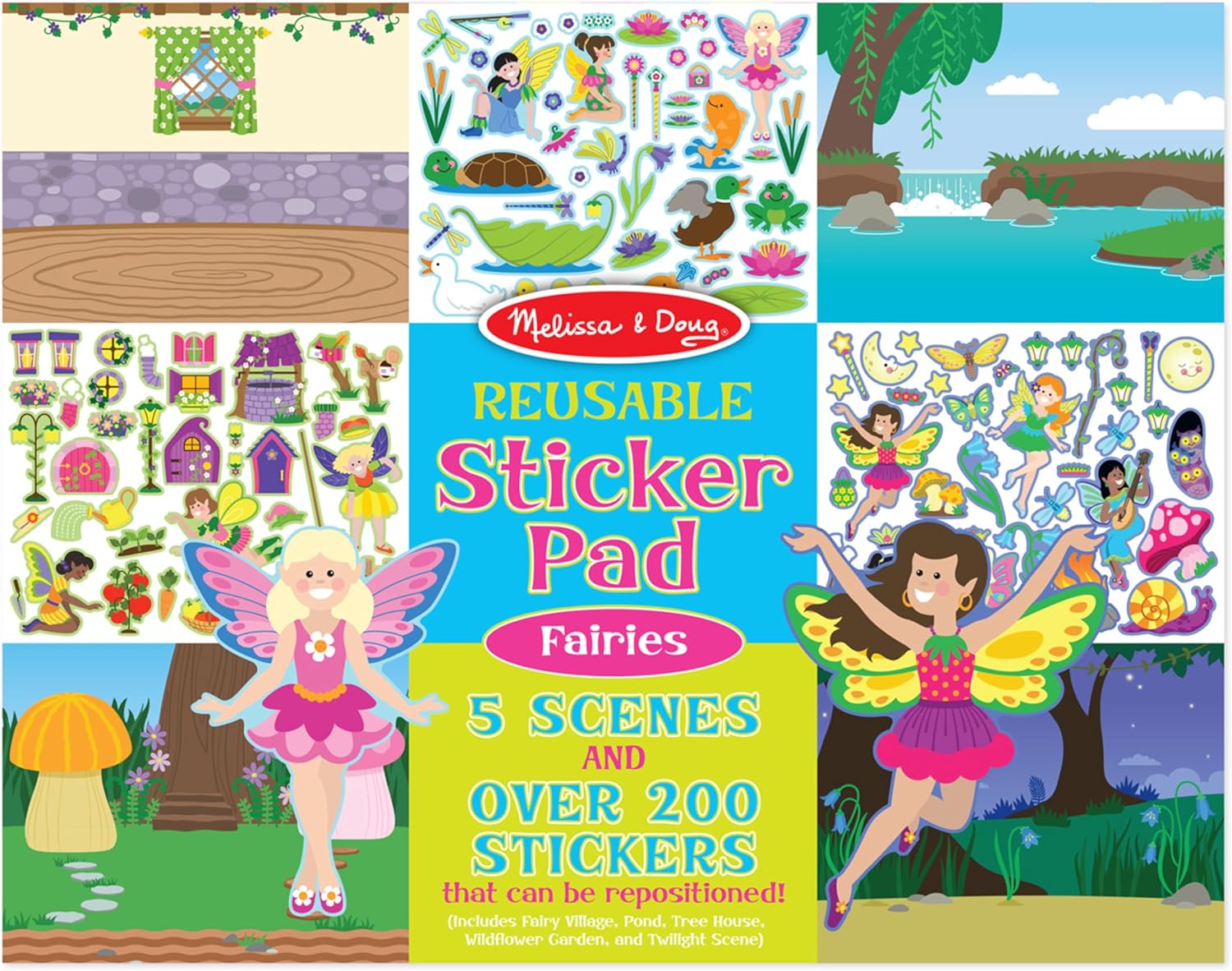 Melissa & Doug Reusable Sticker Pad: Fairy - 200+ Reusable Stickers