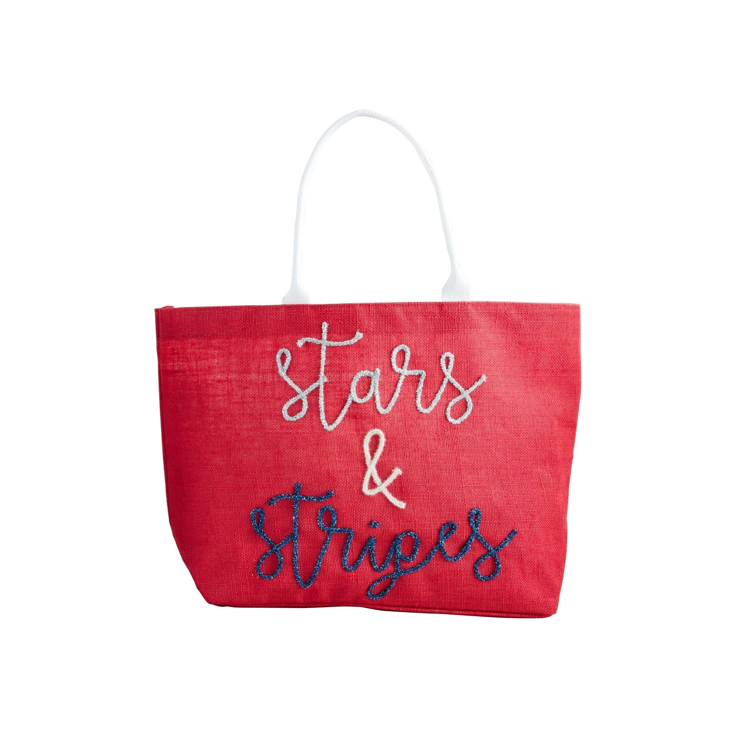 4th Of July Sparkle Tote Red By Mud Pie