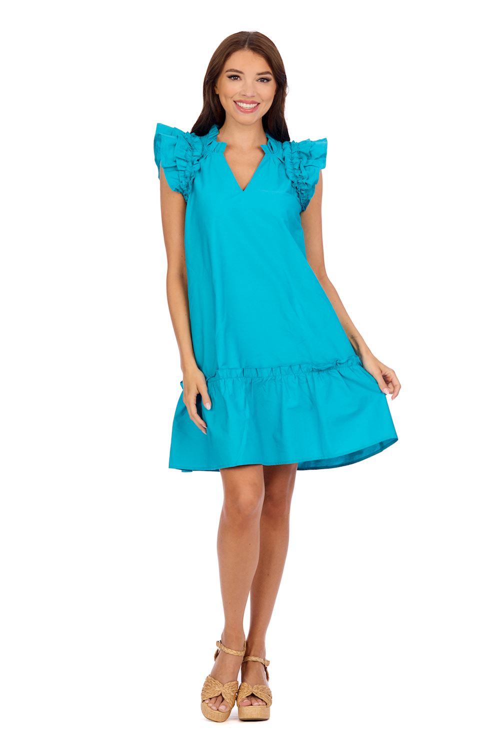 Riggs Ruffle Dress BY MUD PIE