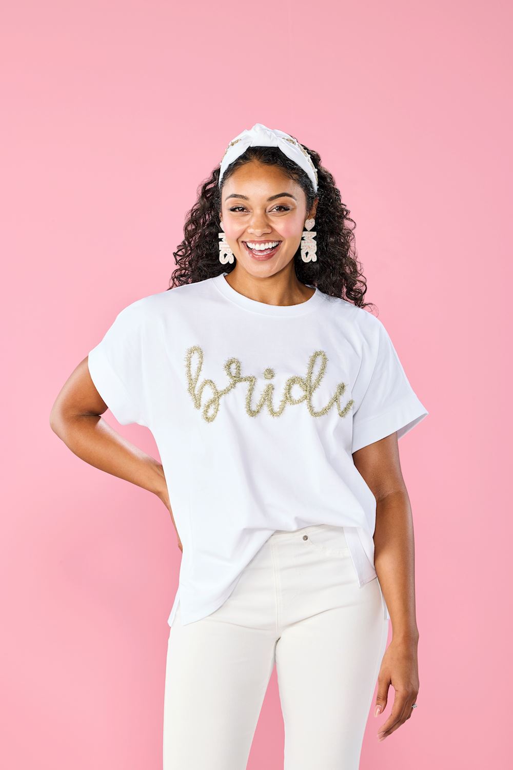 Bride Sparkle Top By Mud Pie