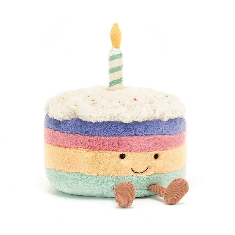 Amuseable Rainbow Birthday Cake - Large By Jellycat - A. Dodson's