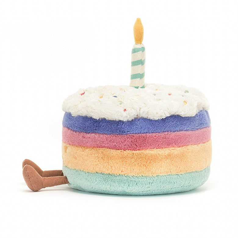 Amuseable Rainbow Birthday Cake - Large By Jellycat - A. Dodson's