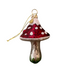 Glass Red Mushroom Ornaments