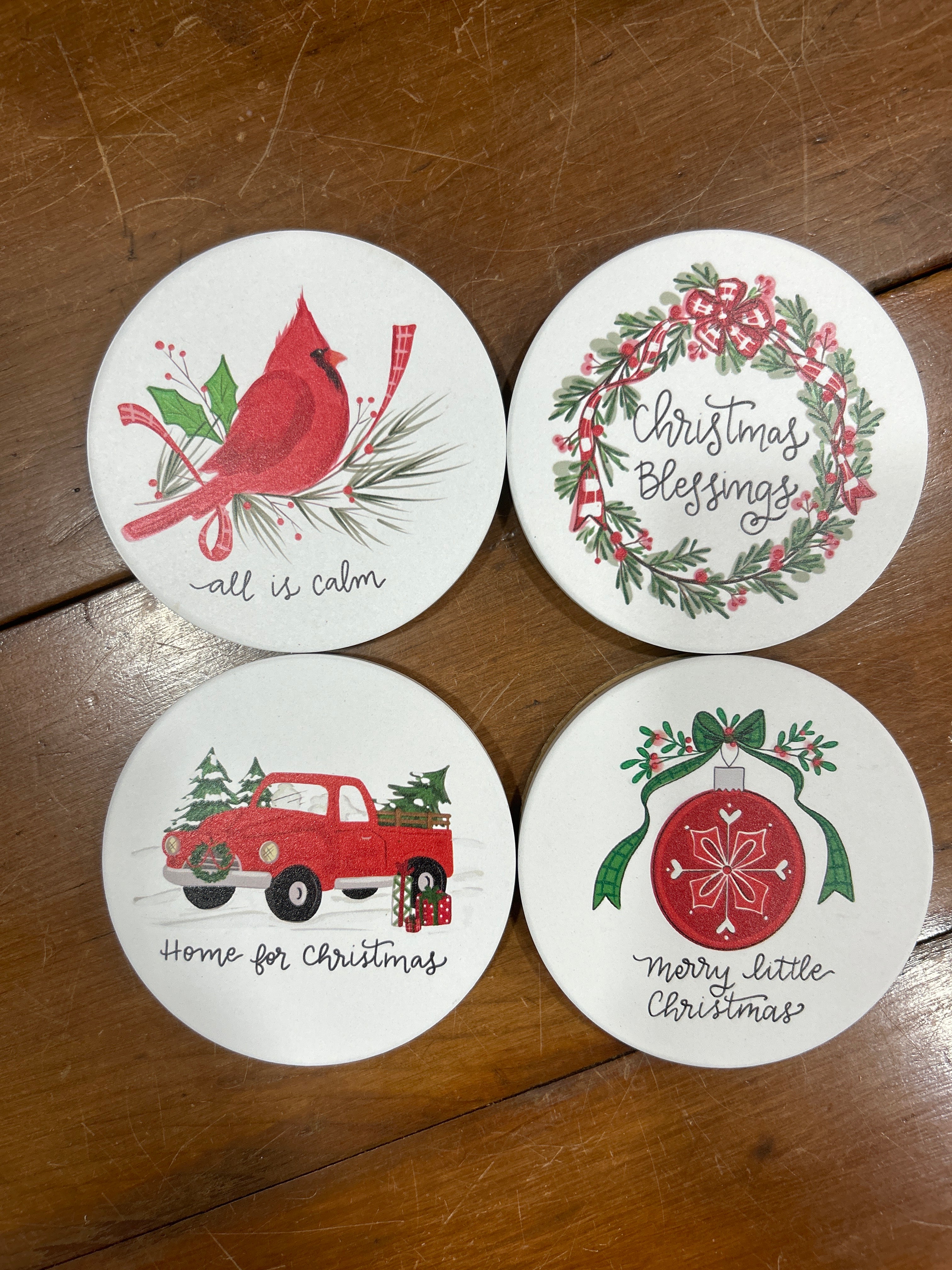 MERRY LITTLE CHRISTMAS COASTER SET