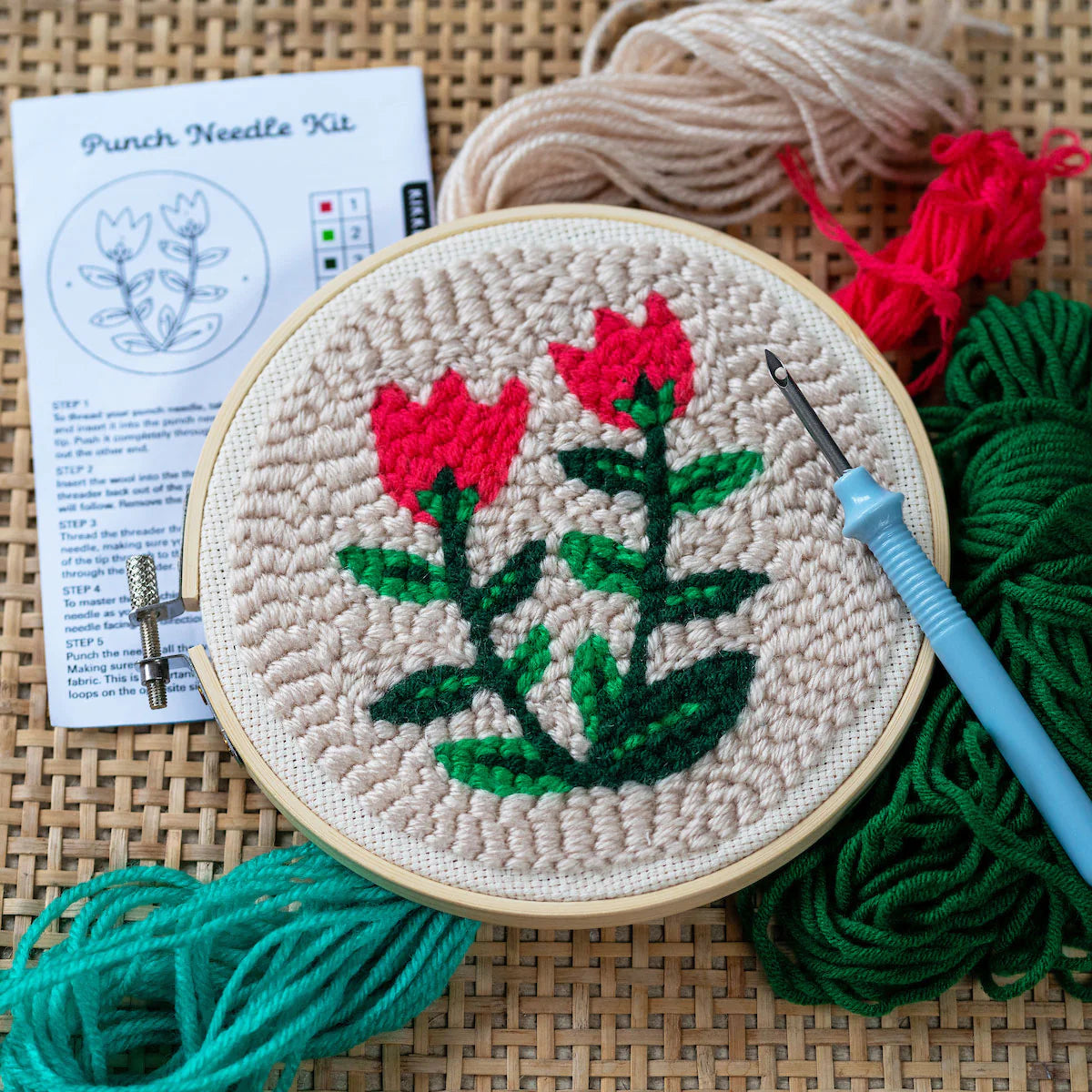 TULIPS PUNCH NEEDLE KIT