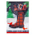 Holiday Plaid Boots Moire Garden Flag - A. Dodson's