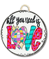 LOVE Disco Ball 23 Inch Door Hanger