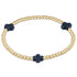 egirl signature cross gold pattern 3mm bead bracelet - navy by enewton - A. Dodson's