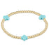 enewton extends signature cross gold pattern 3mm bead bracelet - turquoise by enewton - A. Dodson's