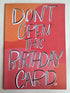 DON’T OPEN THIS CARD - A. Dodson's