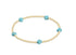 egirl signature cross small gold pattern 2mm bead bracelet - mint by enewton